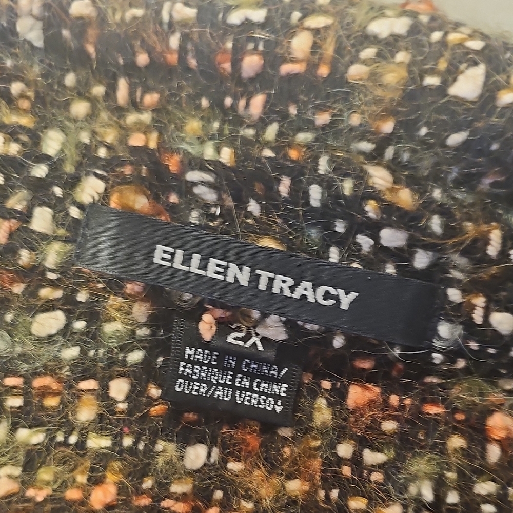 Ellen Tracy Multicolor Knit Jacket - Picture 3 of 12